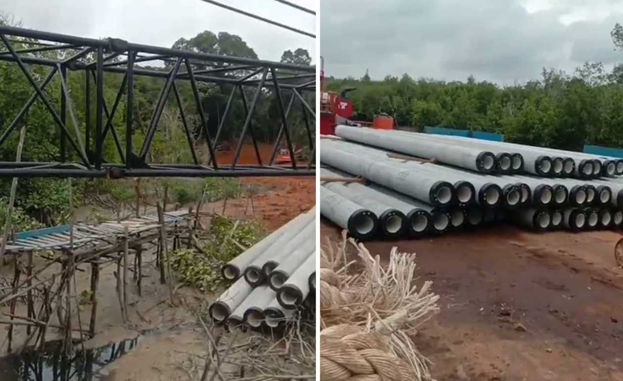 Pembangunan Jembatan Penghubung dua Desa di Karimun