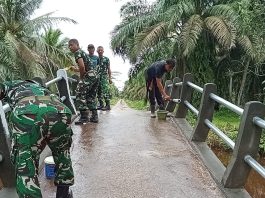 TMMD Rehab jembatan Koramil 02/Tanah Merah