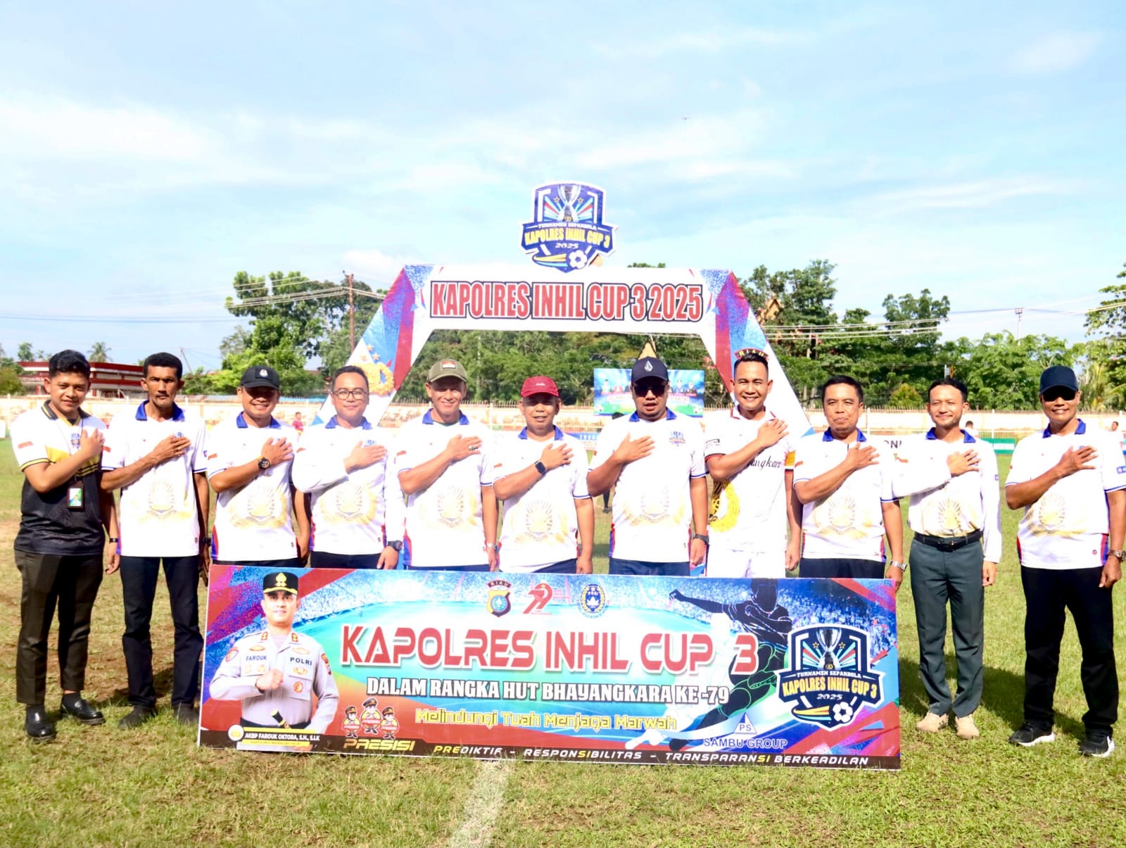 Diwakili Asisten Ekonomi, Bupati Inhil Buka Turnamen Sepakbola Kapolres Cup 2025