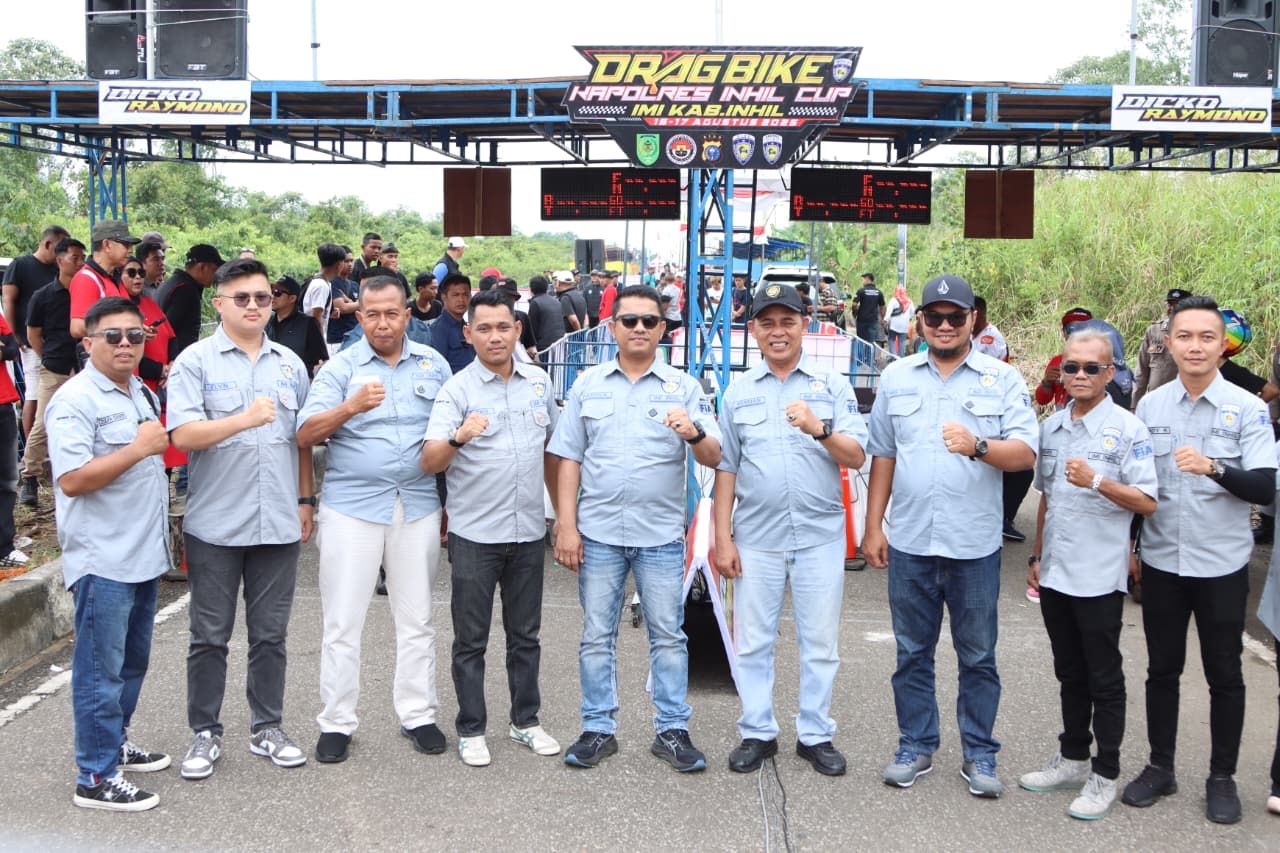 Kapolres Inhil Resmi Buka Drag Bike Kapolres Inhil Cup 2025, Total Hadiah Rp200 Juta Diperebutkan